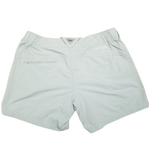 Columbia Womens Omni-Shade Shorts M Light Bluish Gray Nylon Outdoor Hiking - Picture 2 of 13